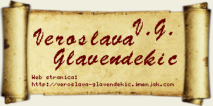 Veroslava Glavendekić vizit kartica